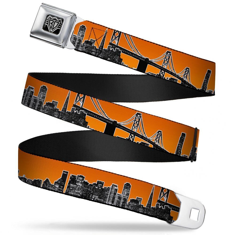 9387 Unisex-Adult's Seatbelt Belt XL, san Francisco Vivid Skyline Orange